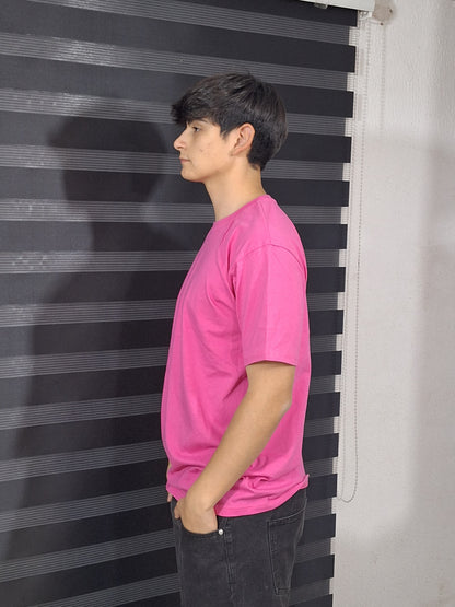 Polera Unisex 100% Algodón Premium Fucsia