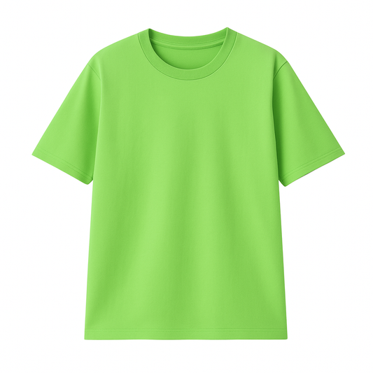 Polera Unisex 100% Algodón Premium Verde Limon
