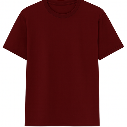 Polera Unisex 100% Algodón Premium Burdeo