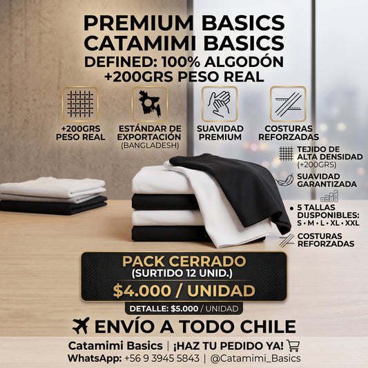 Poleras Premium 200grs 100% Algodón - Bangladesh