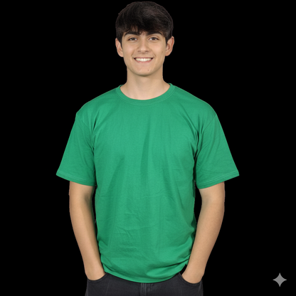 Polera Unisex 100% Algodón Premium Verde Cata
