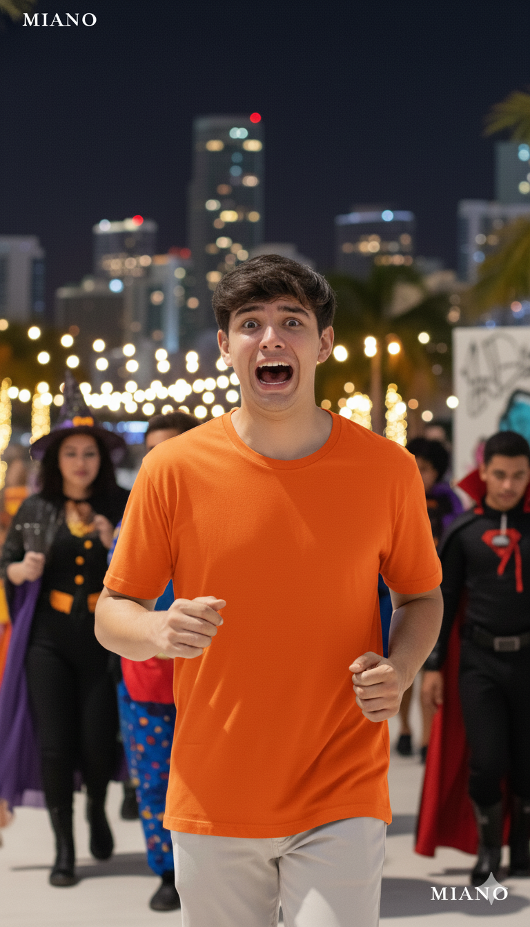 Polera Unisex 100% Algodón Premium Naranja