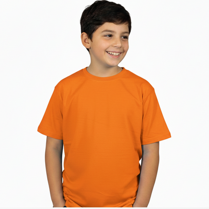 Poleras unisex de algodon de Niños Naranjo