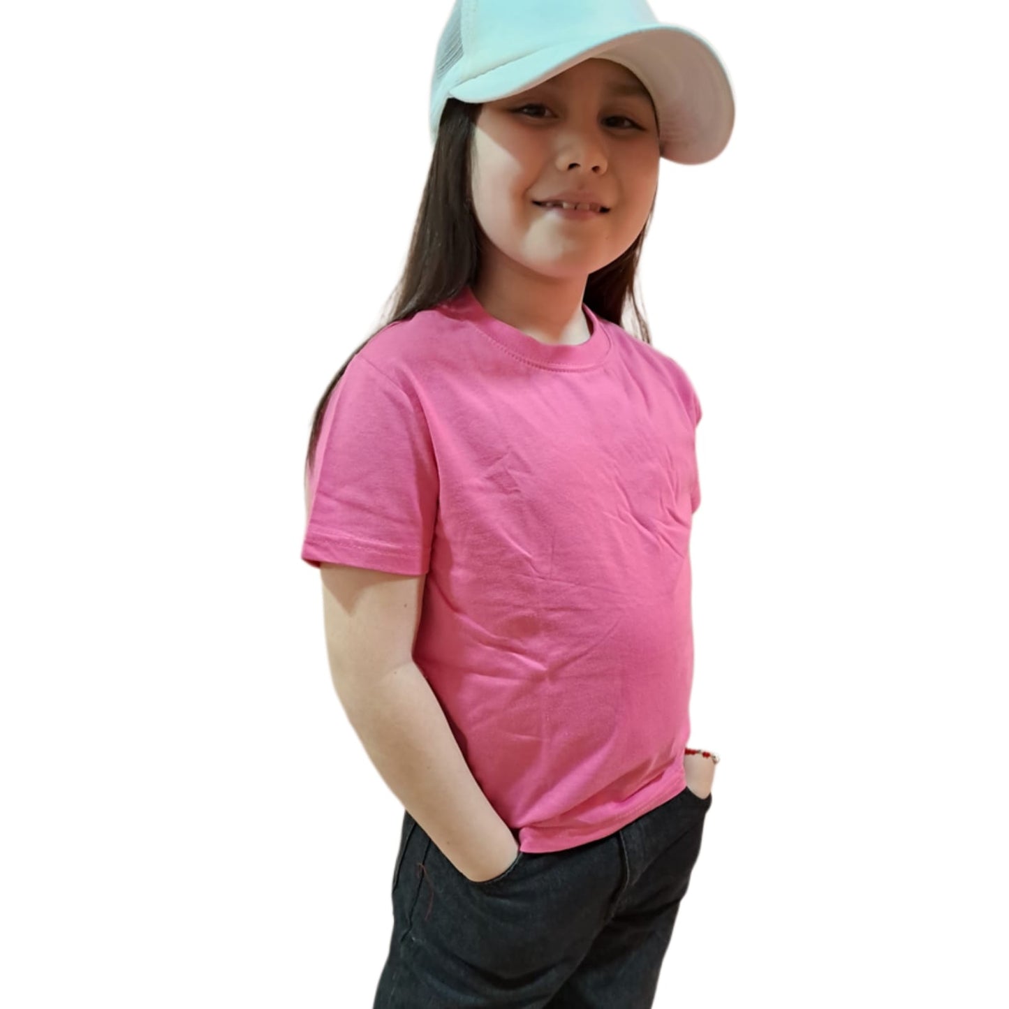 Poleras unisex de algodon de Niños Fucsia