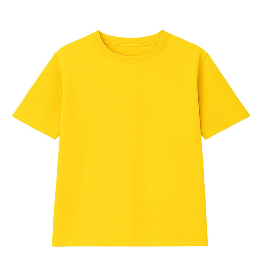 Poleras unisex de algodon de Niños amarilla